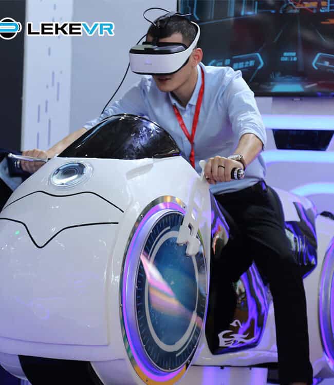 Innovative virtual reality driving simulator with futuristic design, immersive experience, and advanced technology from LEKE VR.