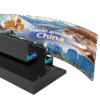 Explore the curved digital display showcasing travel destinations in China, featuring iconic landmarks and cultural sites, ideal for travel exhibitions and promotional events.