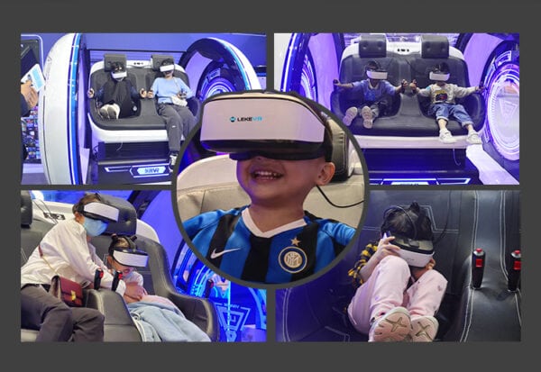 Virtual Reality Kids Fun. Kids enjoying immersive VR experiences at LekevreXport. Sleek VR headsets, interactive rides, and engaging technology create unforgettable adventures for children and families.