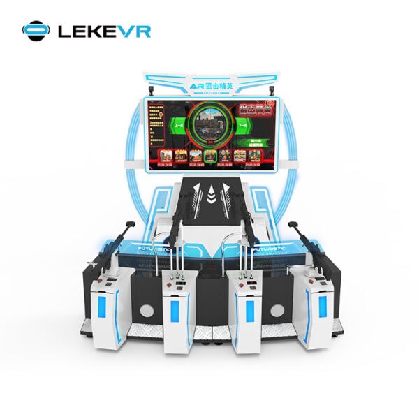 VR Mini Golf Arcade Game. An innovative VR mini golf game setup featuring multiple players, colorful LED lighting, and immersive virtual reality experiences for entertainment venues.