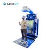 High-tech VR arcade machine for immersive virtual reality experiences, featuring a large interactive screen, motion sensors, and a VR headset for enhanced entertainment.