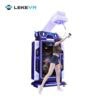 Girl enjoying virtual reality gaming on LekeVR arcade machine, immersive VR gameplay, latest VR technology, entertainment, fun attractions, innovative gaming.