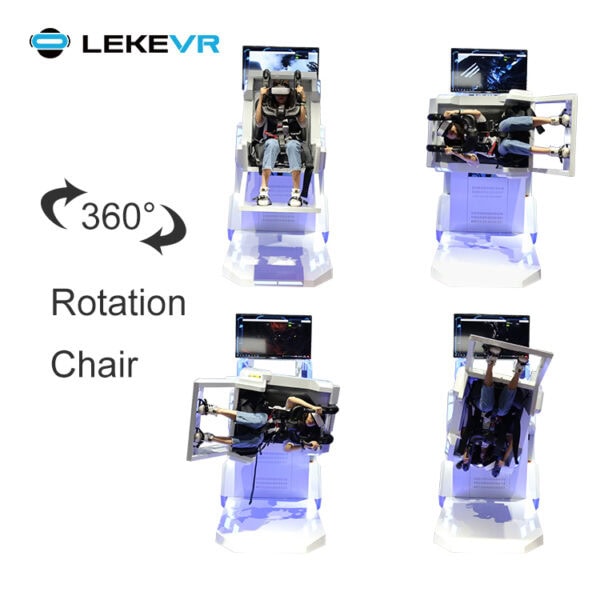 Innovative VR Rotation Chair. Immersive 360-degree virtual reality experience with LEKEVR's rotation chair, designed for realistic VR gaming and training. Perfect for enhancing user engagement through immersive technology.