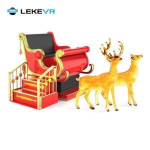 Santa's sleigh with reindeer, perfect for holiday decorations and Christmas festivities.