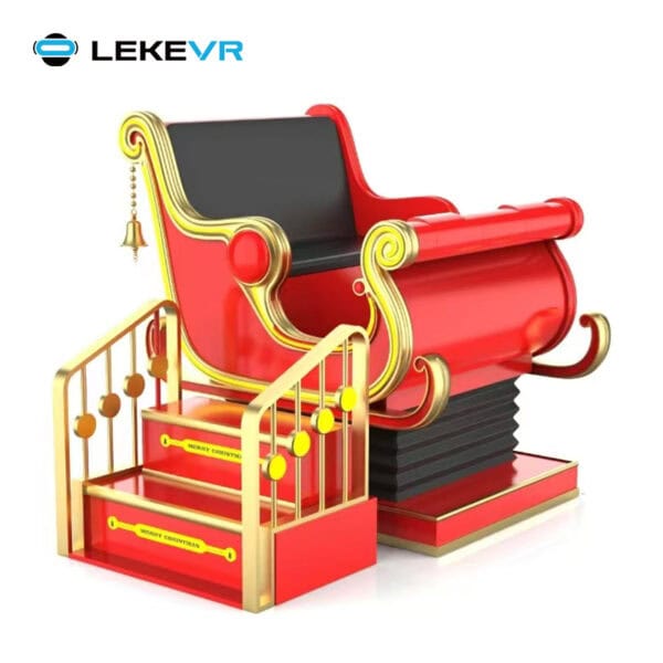 Santa Claus chair with a festive red and gold design, perfect for holiday decor and Christmas celebrations. Santa Claus chair with a festive red and gold design, perfect for holiday decor and Christmas celebrations.
