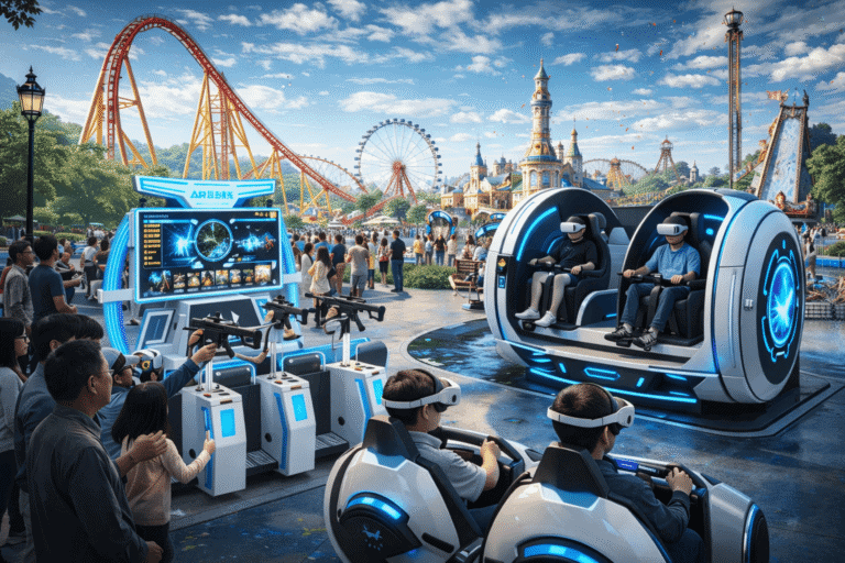 Experience cutting-edge virtual reality rides at Lekevrexport amusement park, featuring immersive VR simulators and futuristic attractions for visitors of all ages.