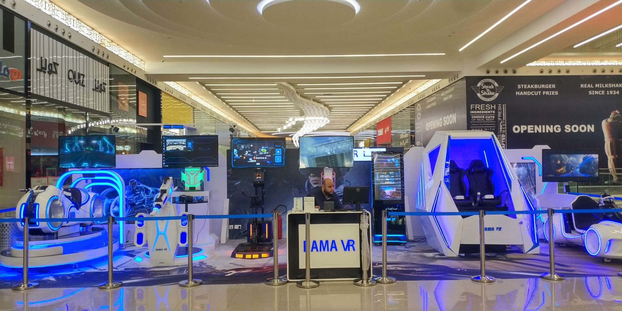 LEKE VR commercial equipment pre-opening testing and calibration at Saudi Arabia venue