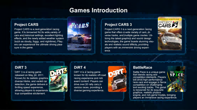 Curated Commercial Racing Game Library with PvP Matchmaking commercial-racing-simulator-game-library