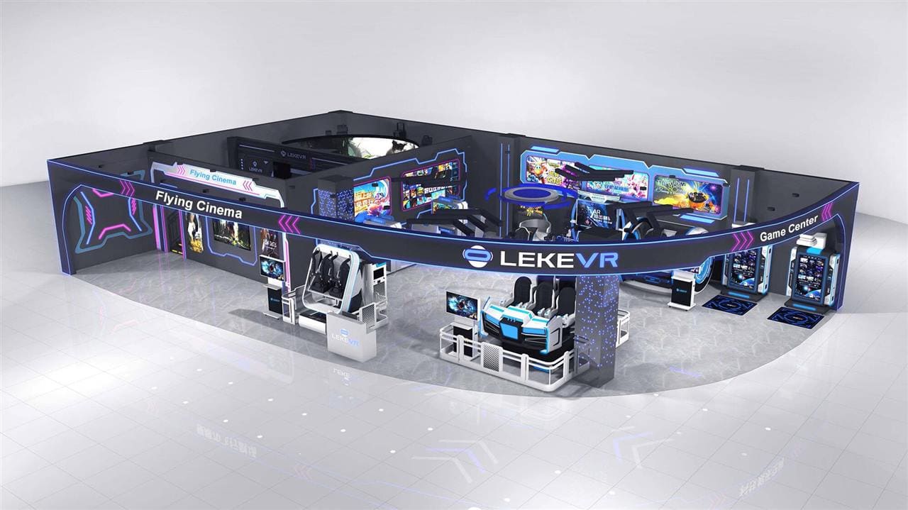 Commercial VR simulator installed in a 122 square metre venue in Wuhan